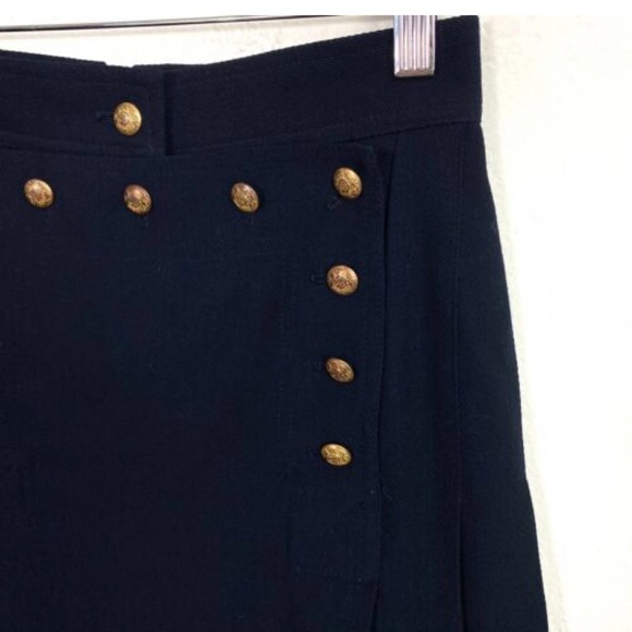 Ralph Lauren sailor skirt double Breasted gold buttons pleated high waisted - Picture 4 of 5